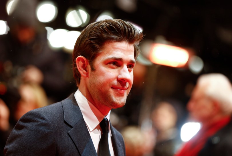 Actor Krasinski arrives for the screening of the film 'Promised Land' at the 63rd Berlinale International Film Festival in Berlin